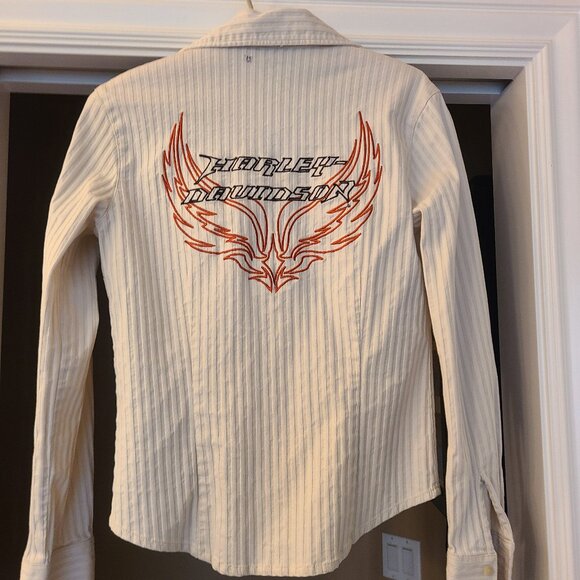 Vintage Women's Harley Davidson Button Up Shirt - Medium - Picture 2 of 8